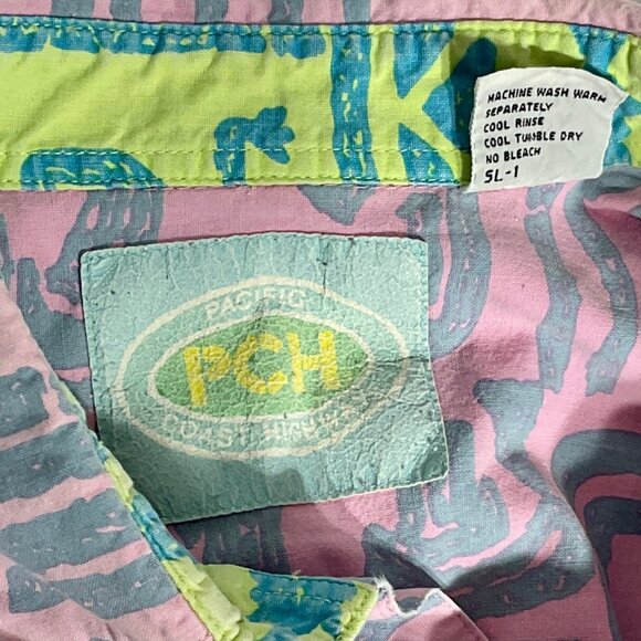 Vintage Pink and Blue 90s Shirt Sz Med PCH - Picture 5 of 10